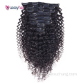 USEXY 100 Brazilian Human Hair Seamless Clip In Hair Extension For White Woman, Afro Hair Extension Clip In Remy